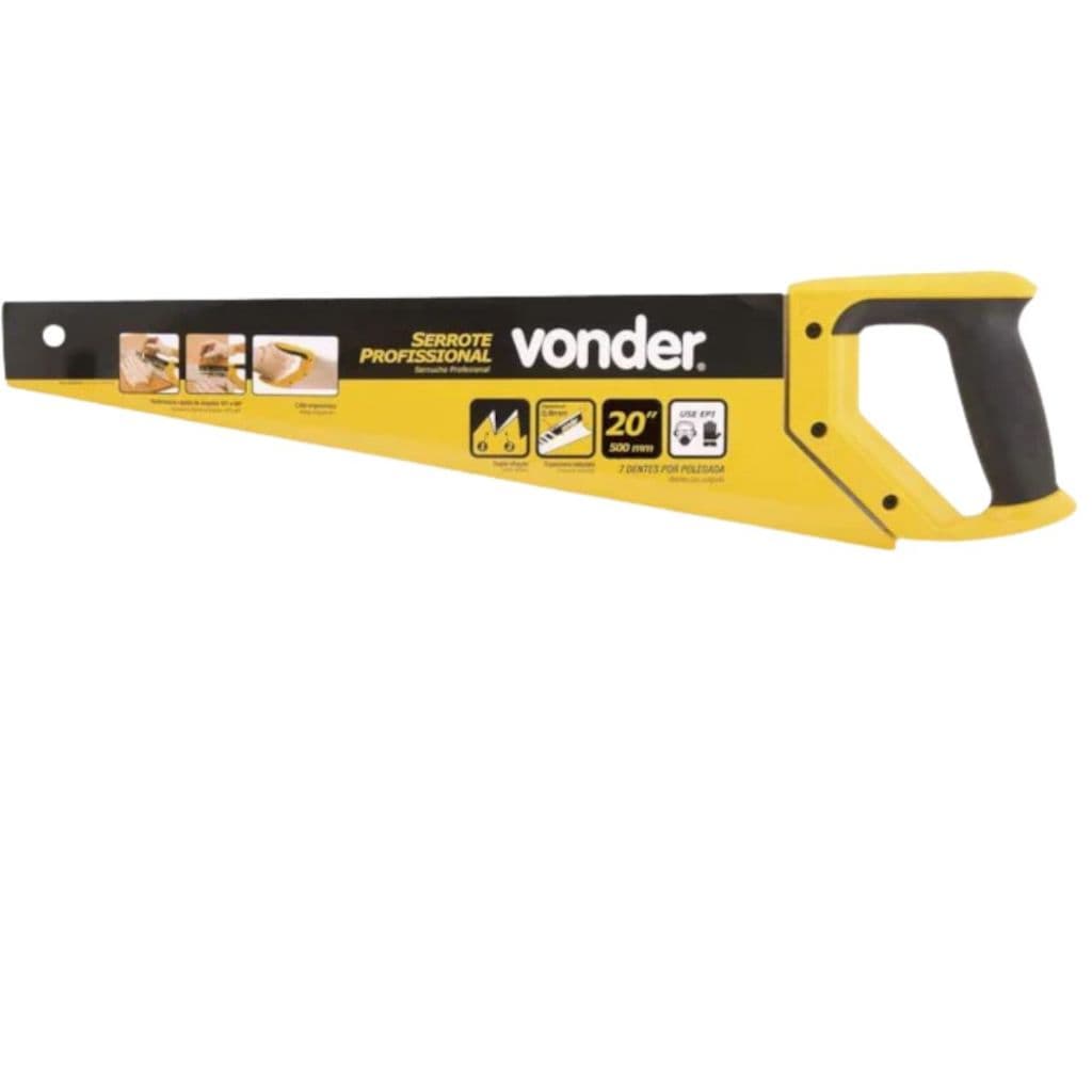 Serrote 20", aço temperado, cabo plástico, SE 020, VONDER