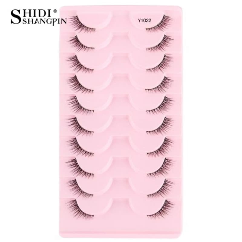 10 pares de cílios postiços com efeito natural gatinho, cílios canto do olho, cílios fox eyes, cílios maquiagem Y1022