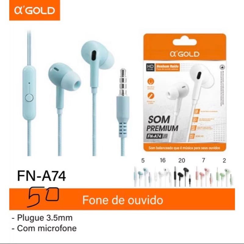 Fone de ouvido Com Fio/Microfone Alta Resolucao/Extra Bass Fone Intra-Auricular BBB21