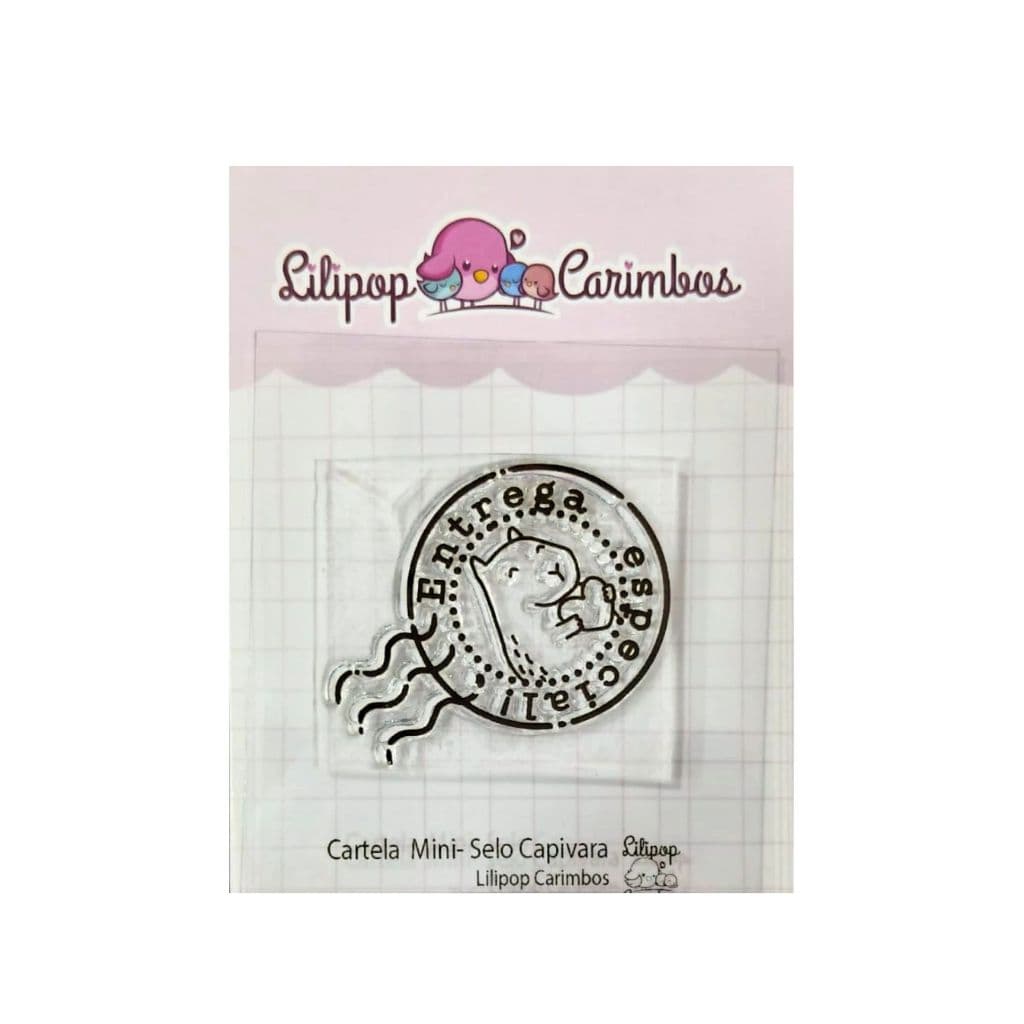 Cartela de Carimbos Mini - "Selo Capivara" - Lilipop Carimbos