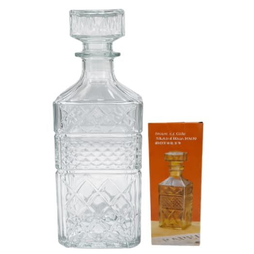 Garrafa de Vidro 1 Litro Licoreira de Whisky Licor Retro Super Luxo Premium - Envio Rápido