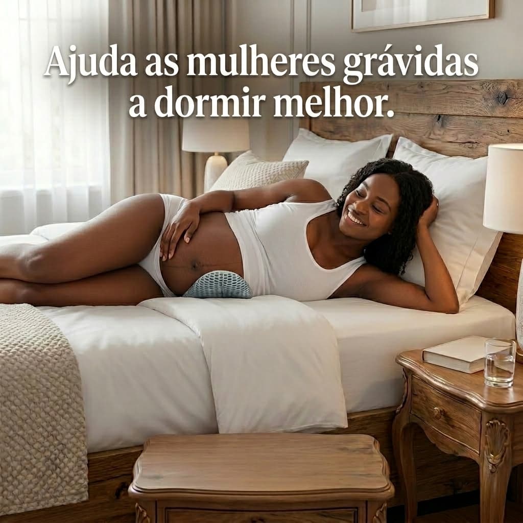Travesseiro Apoio Lombar Ortopédico Dormir Ajustavel 3D grávida gestante dormir bemAlmofada Lombar