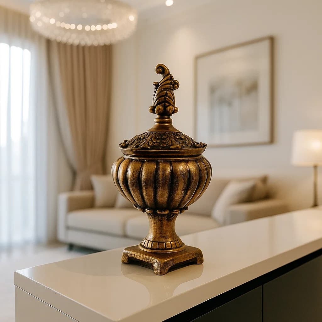 Vaso Decorativo Estilo Europeu Feito à Mão para Sala Porta Joia Sofisticado Enfeite