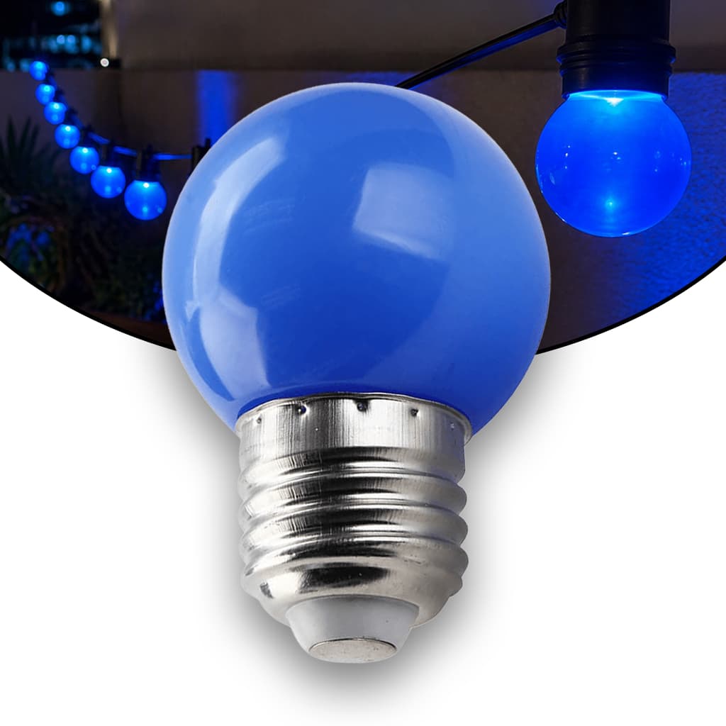 Lâmpadas Led Mini Bulbo Bolinha E27 1W Bivolt 110/220V Color Azul