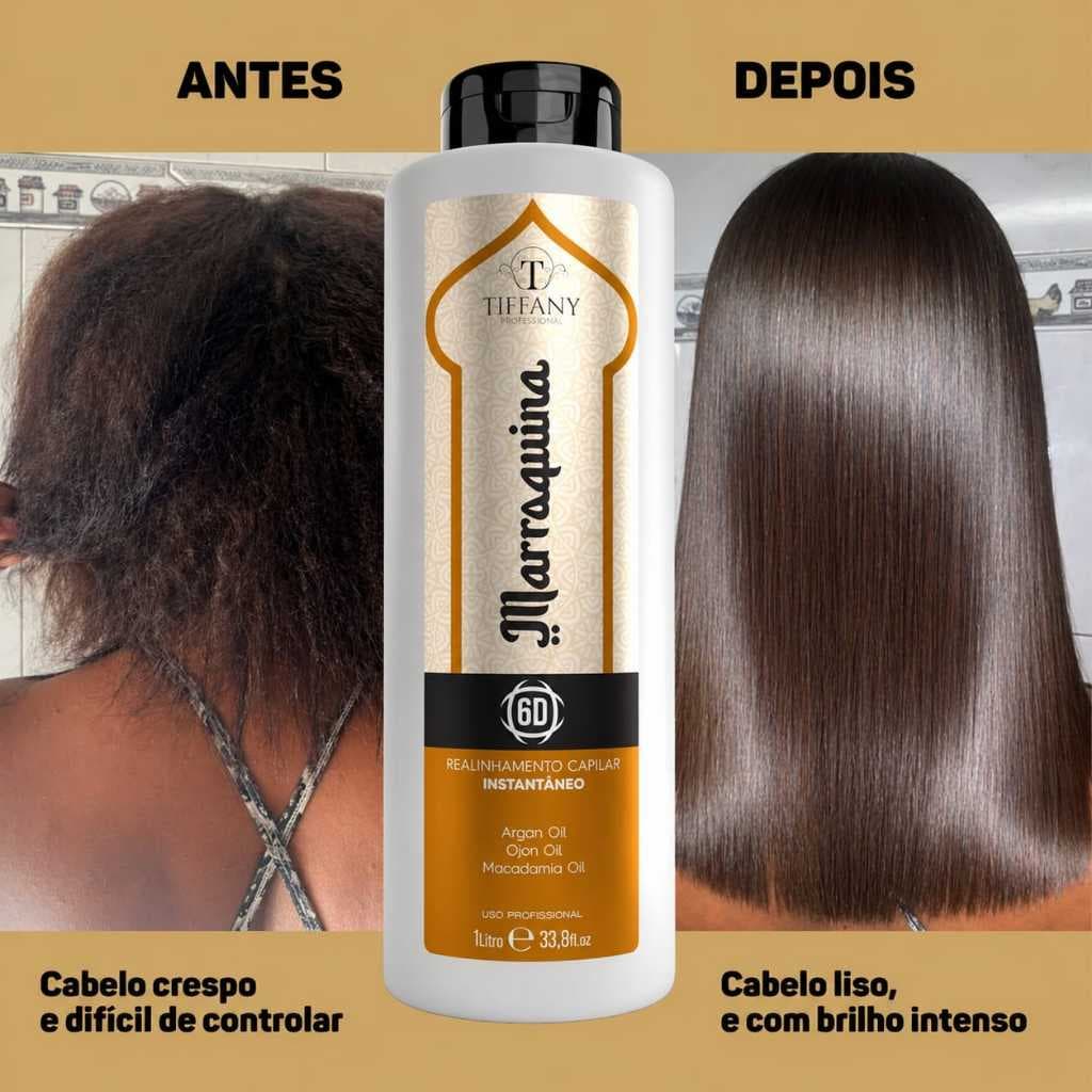PROGRESSIVA MARROQUINA 1LT PROFISSIONAL ORIGINAL ALISAMENTO 100% ATE CABELO AFRO NA PRIMEIRA APLICAÇ