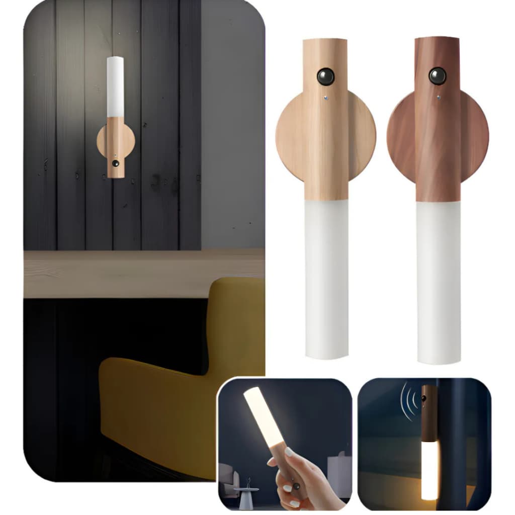 💡✨ Luminária LED Com Sensor De Movimento Ímã Recarregável