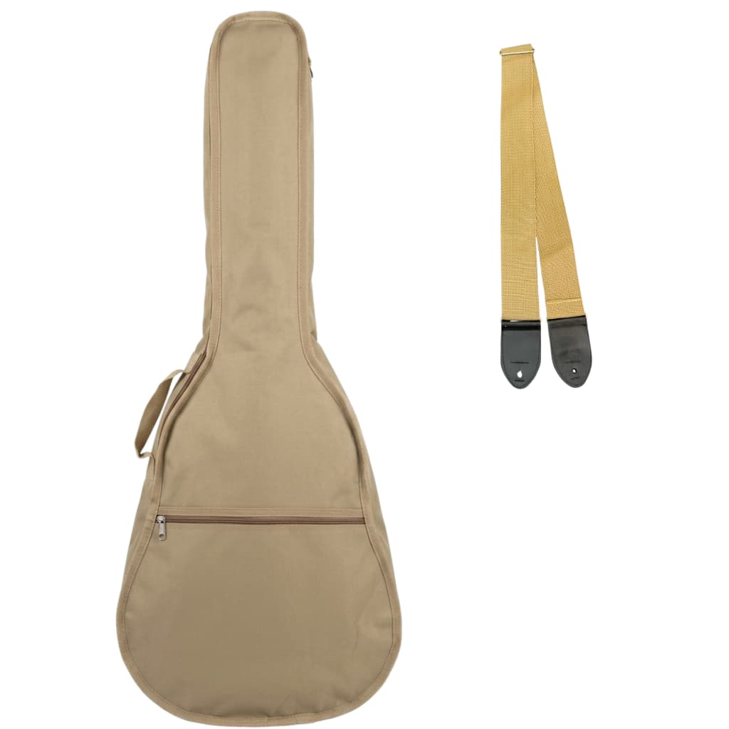 Capa Bag Para Violão Classico Folk Bege Com Correia Bege