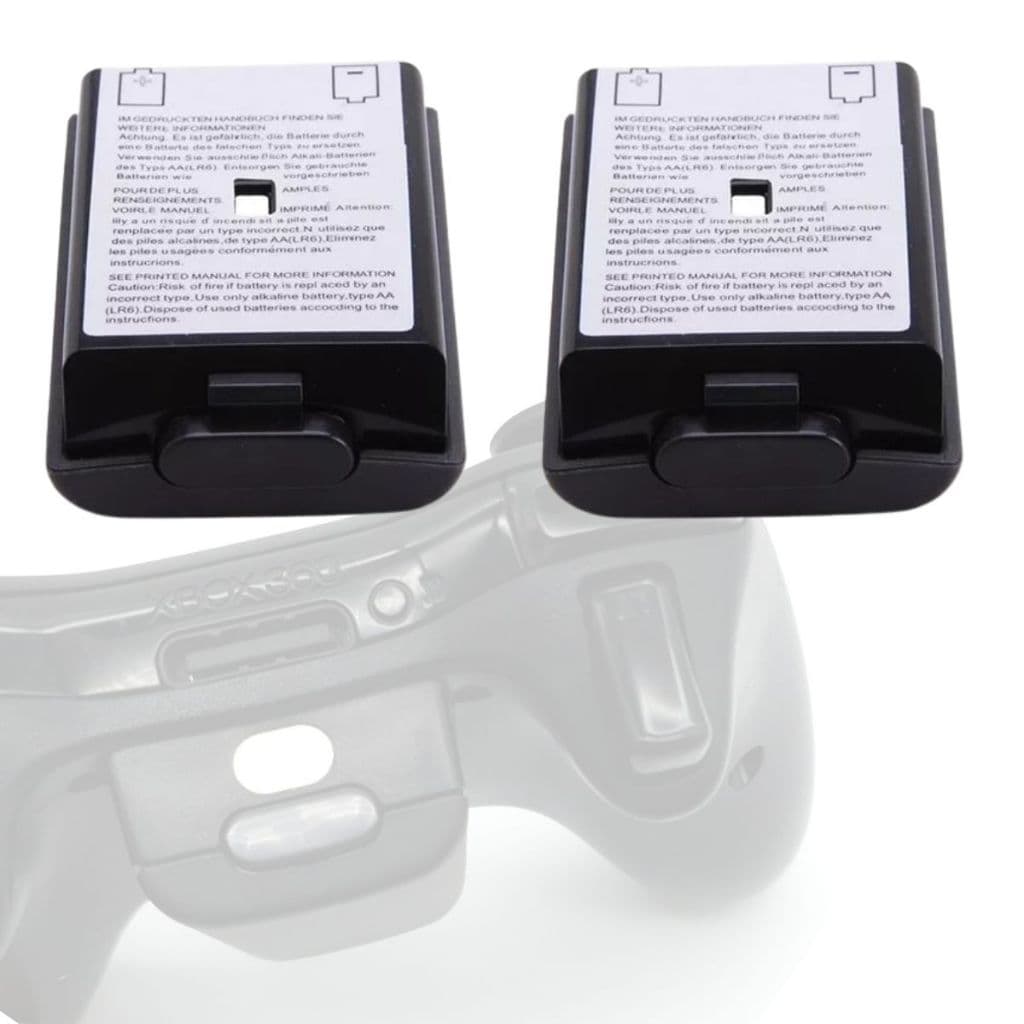 Caixinha De Pilha Controle Xbox 360 Sem Fio X360 Xbox360 Suporte Porta Pilhas Caixinha Kit Com 2 Capa Traseira Tampa