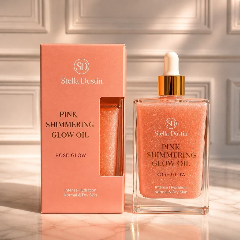 Óleo Iluminador Corporal Stella Dustin Pink Shimmering Glow Oil Rosé Glow Hidratação Intensa Glow Radiante Pele Macia
