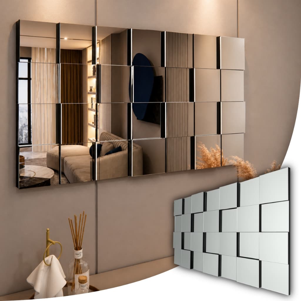 Espelho Grande Decorativo De Parede Liverpool 3D Adesivo Para Sala Hall Escritório - Espelhos 15x15