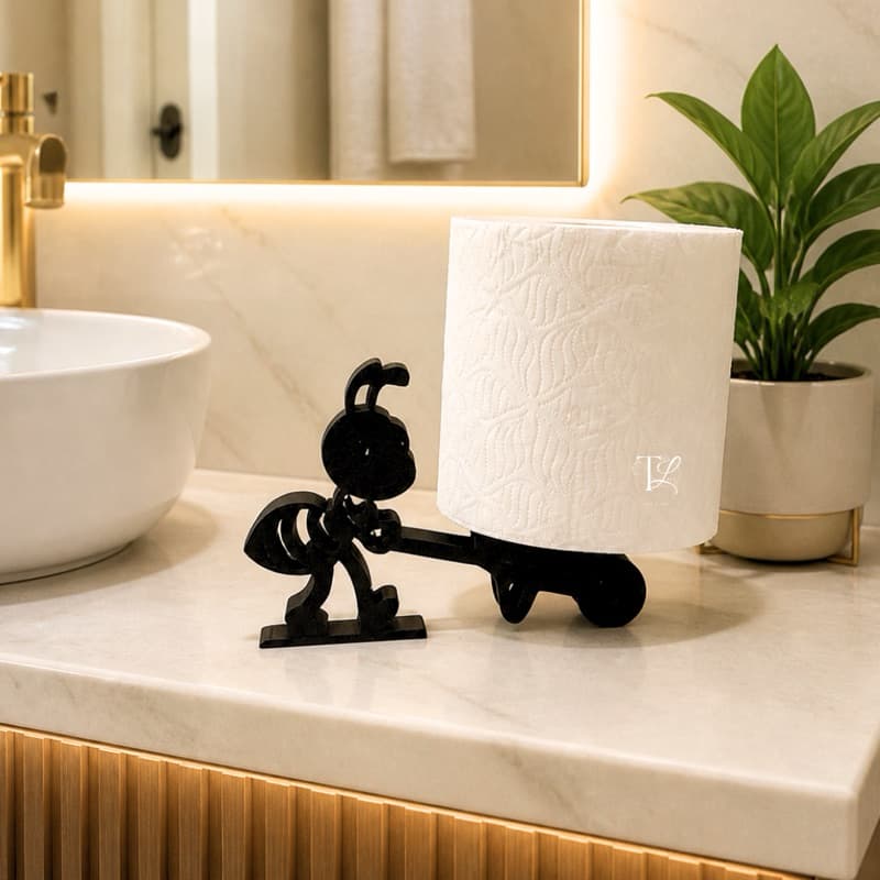 Suporte Papel Higiênico de Formiga Diferente Criativo Banheiro Decorativo
