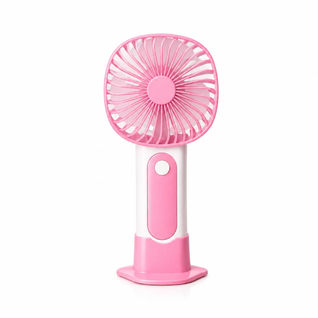 Mini Ventilador Portátil USB Recarregável Com Base Para Celular Mão/Mesa