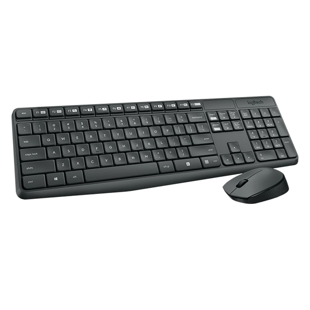 Kit Teclado e Mouse Sem Fio Logitech MK235 Wireless USB Original Preto
