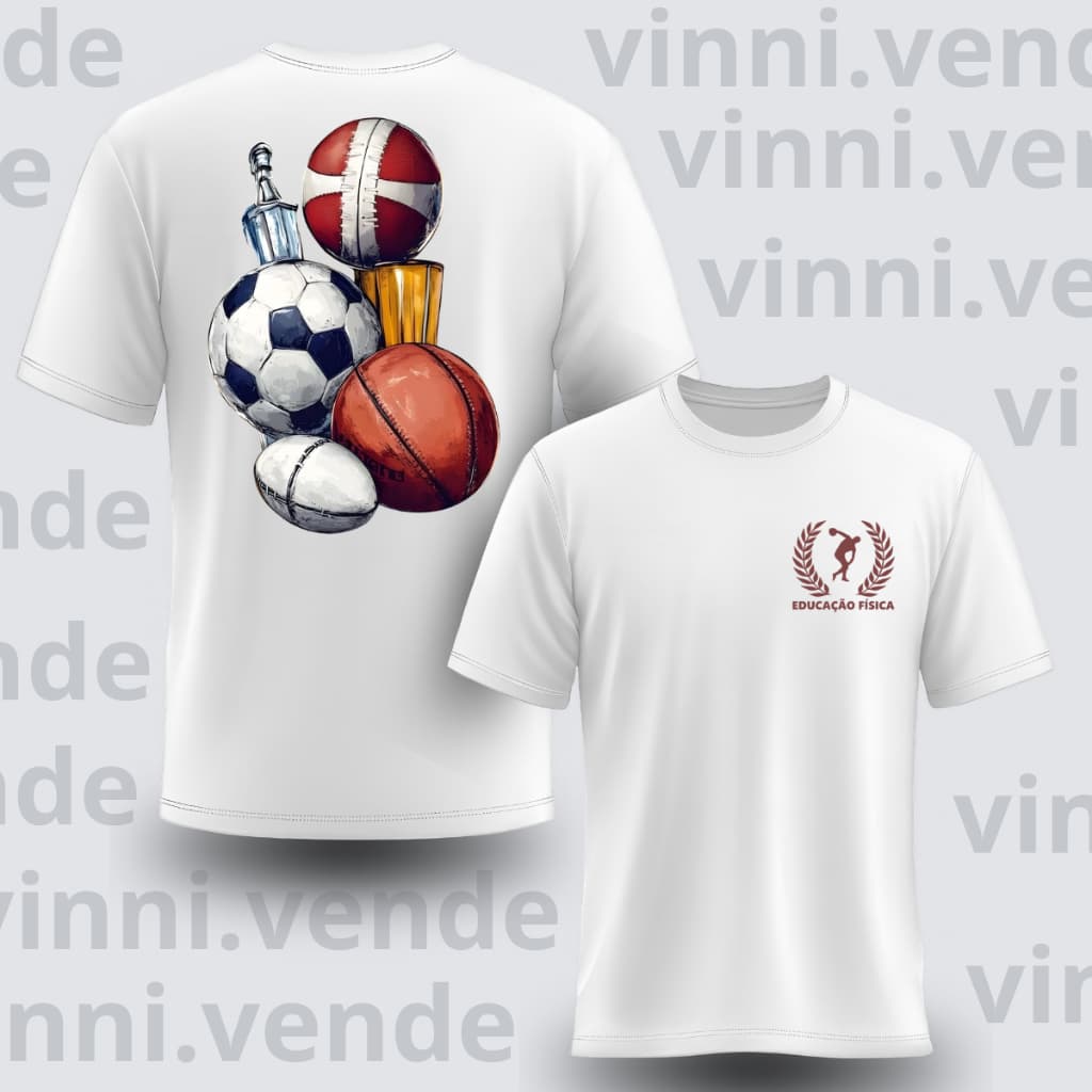 Camiseta Educação Física Profissões Luxo Estilo Gringo Algodão Premium Envio Já