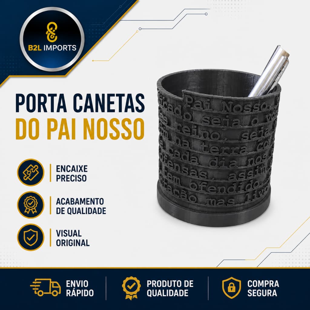 Porta canetas pai nosso religião Deus organizador escritório