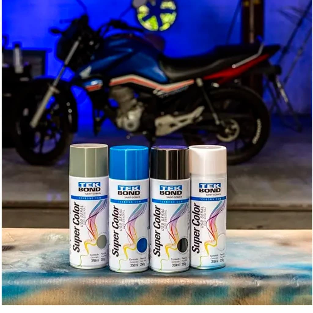 Tekbond Tinta Spray Super Color 350ml para Projetos com Cores Vibrantes e Aplicação Suave 350ml