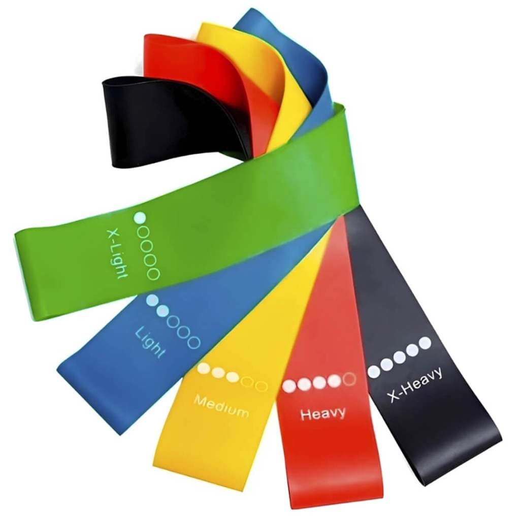 Kit 5 Mini Bands Funcional Faixa Elástica Thera Band MBFit