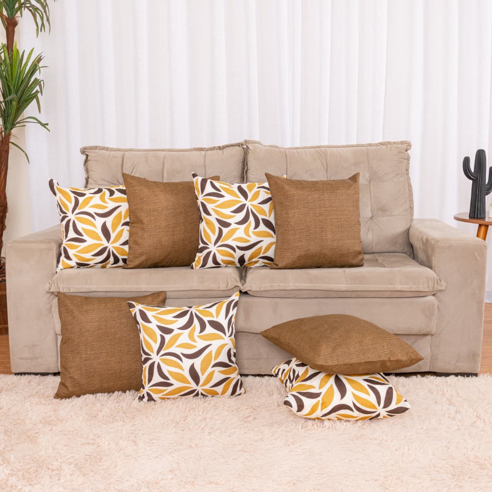 Kit 8 Capas de Almofada 45x45 Gorgurinho Decorativas para Sofá/Sala Tecido Macio e Moderno