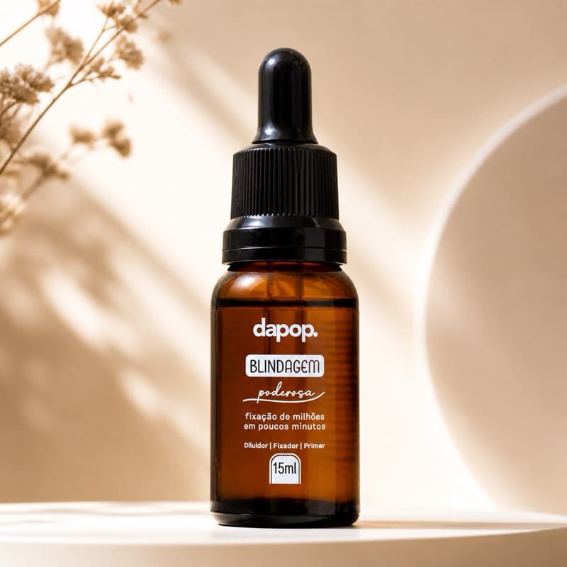 Blindagem Poderosa Dapop 15ml: Fixação Alta resistente a agua para Maquiagem Resistente
