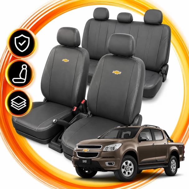 Capa Banco de Couro Chevrolet Nova S10 Cabine Dupla