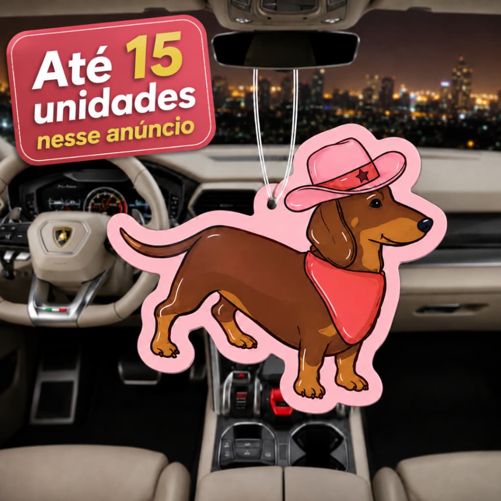 15 Aromatizantes Automotivo Cachorro Salsicha Feminino – Cheirinho para Carro Doce Suave Decorativo