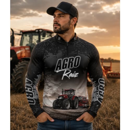 Camisa Camiseta de Agro Dryfit Proteção UV50+ Secagem Rápida Realista GLL-100