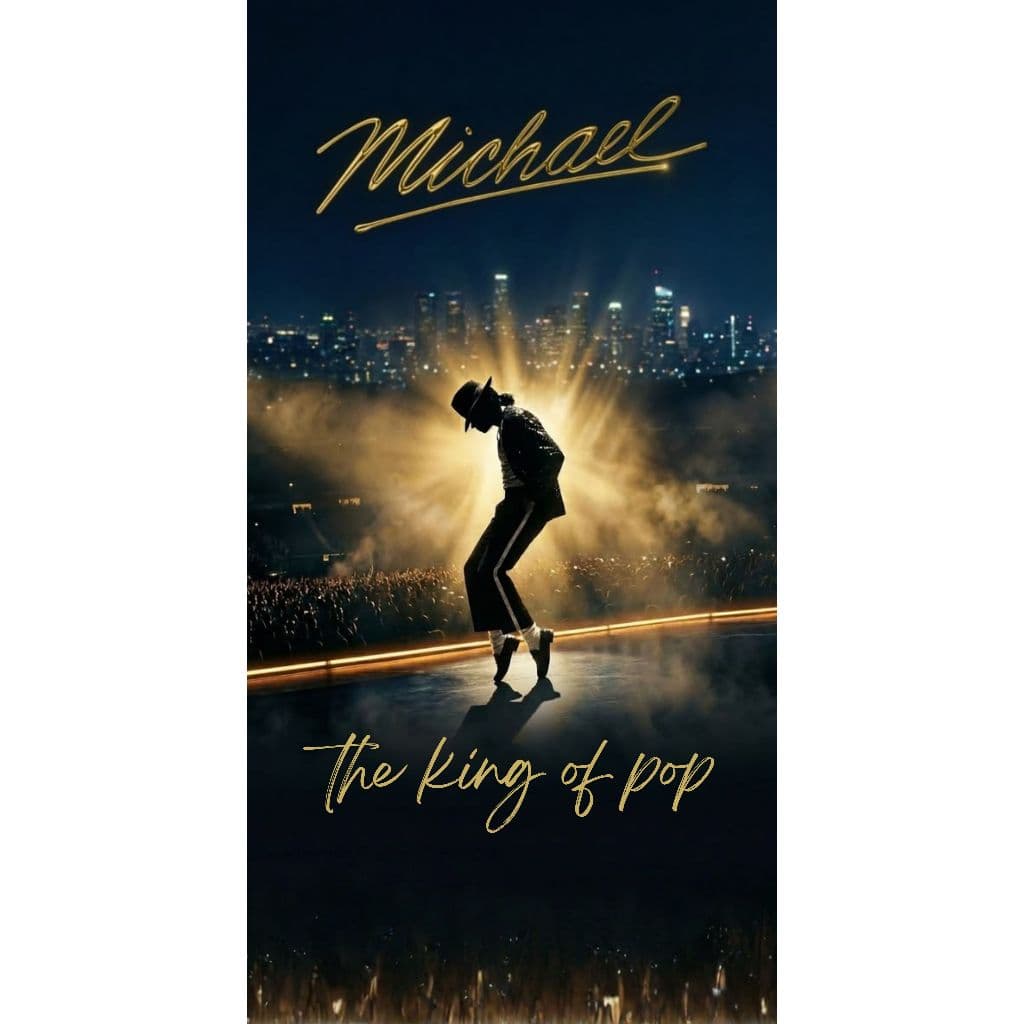 Toalha de Banho MICHAEL JACKSSON O REI DO POP Praia Piscina Felpa Estampada