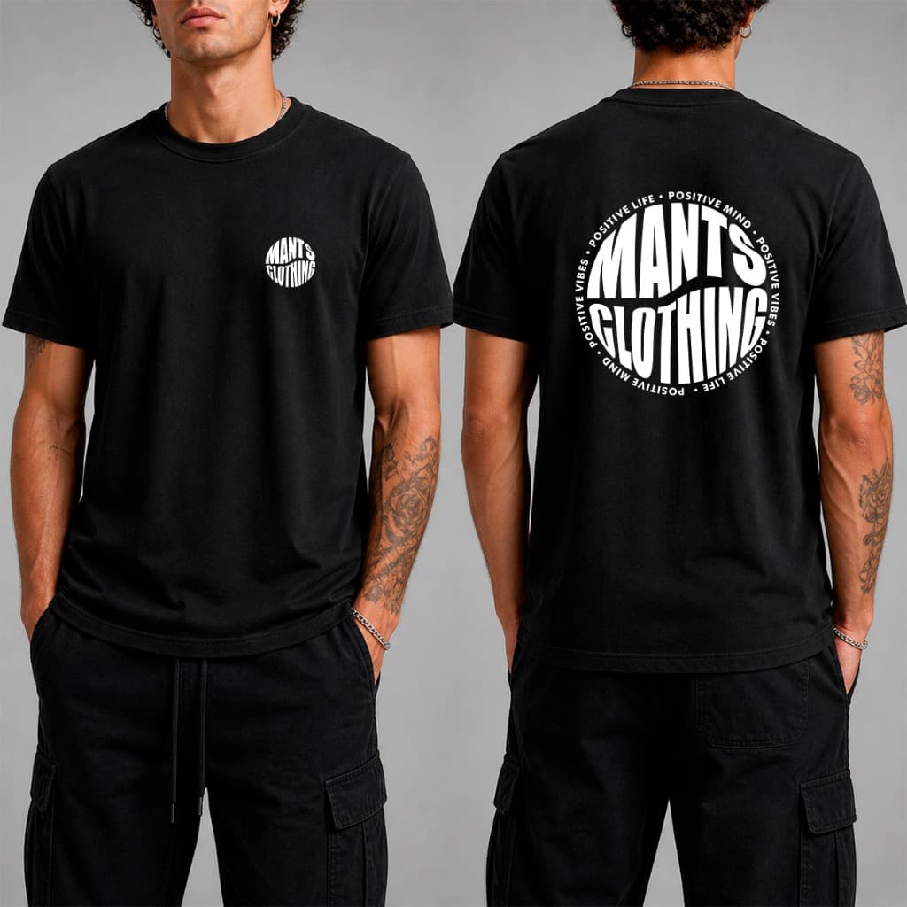 Camiseta Masculina Mant´s Clothing Malha Penteada Premium Algodão 100% Streetwear Lifestyle Urbano