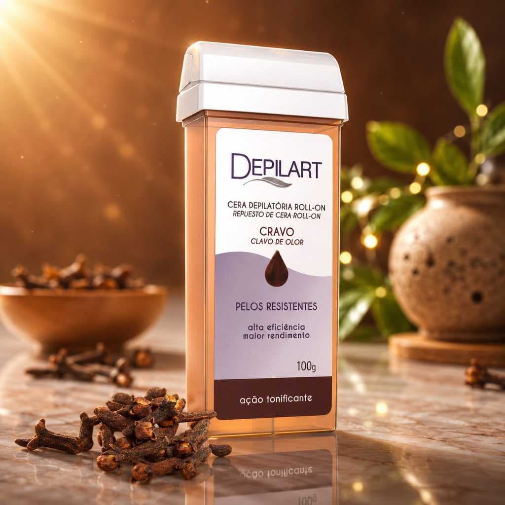 Cera Depilatória Roll-on Cravo 100g Depilart – Alta Aderência para Pelos Grossos e Lubrifica a pele