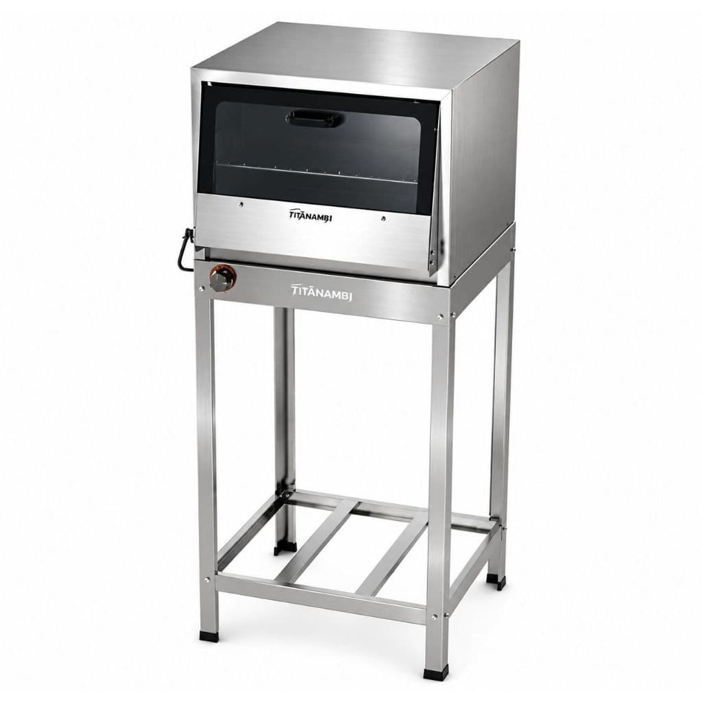 Forno Industrial Inox A Gás 80 Litros Baixa Pressão Assa Rápido