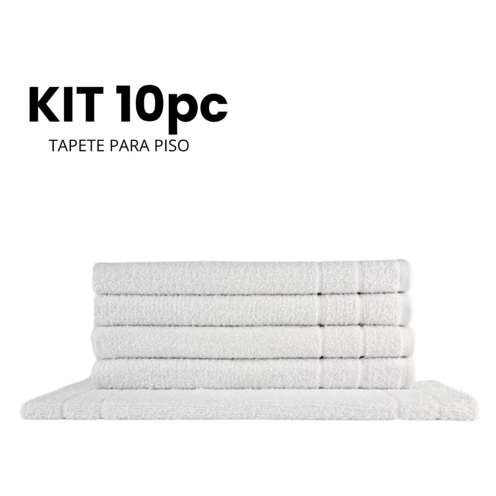 Kit 10 Toalhas Dubai De Piso Para Banheiro Rápida Absorção 45cm x 70cm