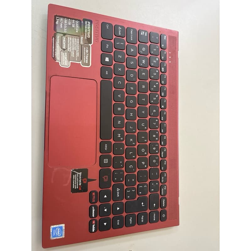 carcaça com teclado palmrest mais inferior notebook positivo Motion q464c