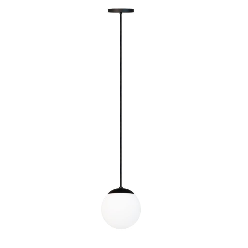 Lustre Pendente Luminária Globo Bola Vidro Led Jabuticaba Stuttgart Preto De Teto Fio Regulável para Cozinha, Sala