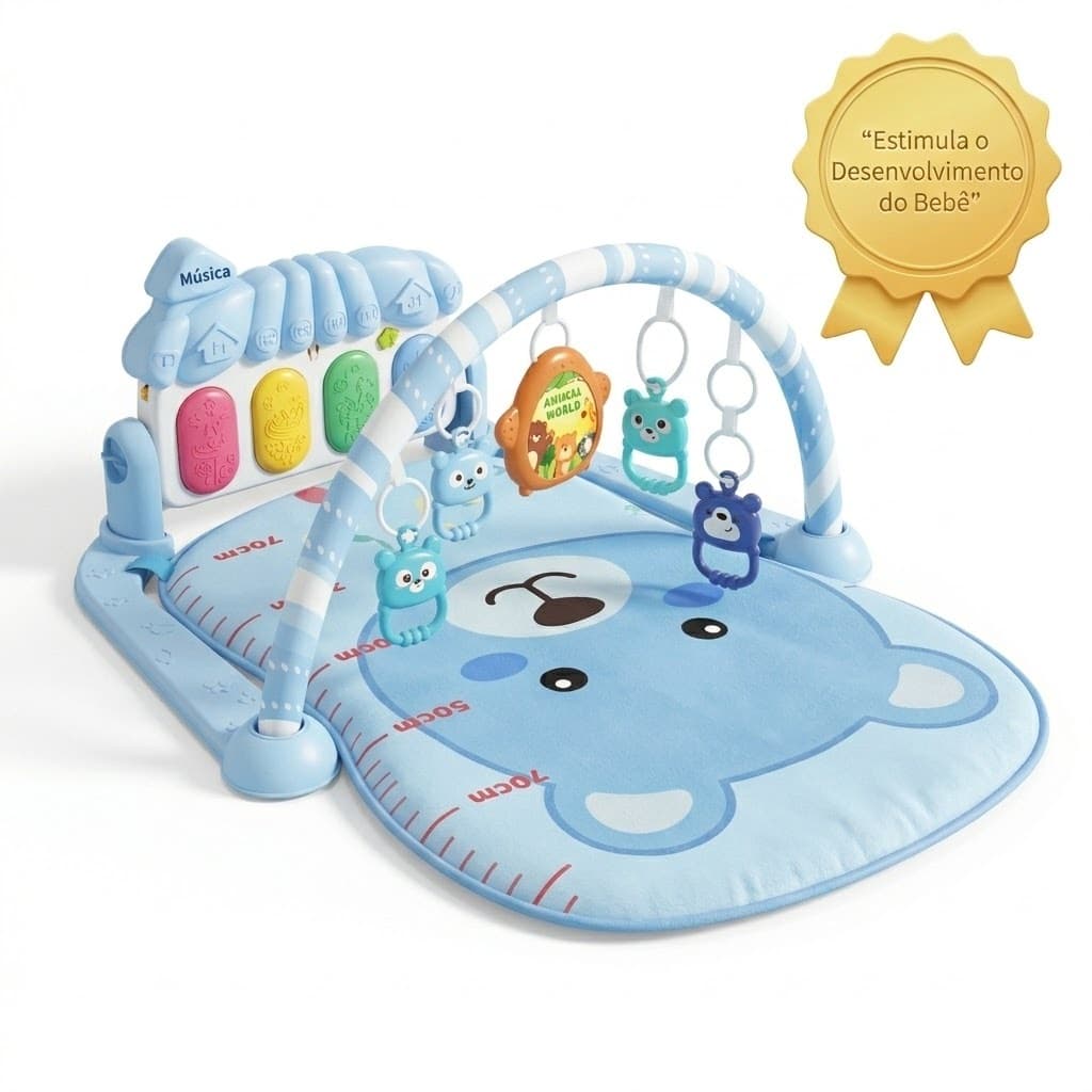 Tapete Musical Bebe Atividades Macio Piano Interativo Educativo Azul Tapete melody