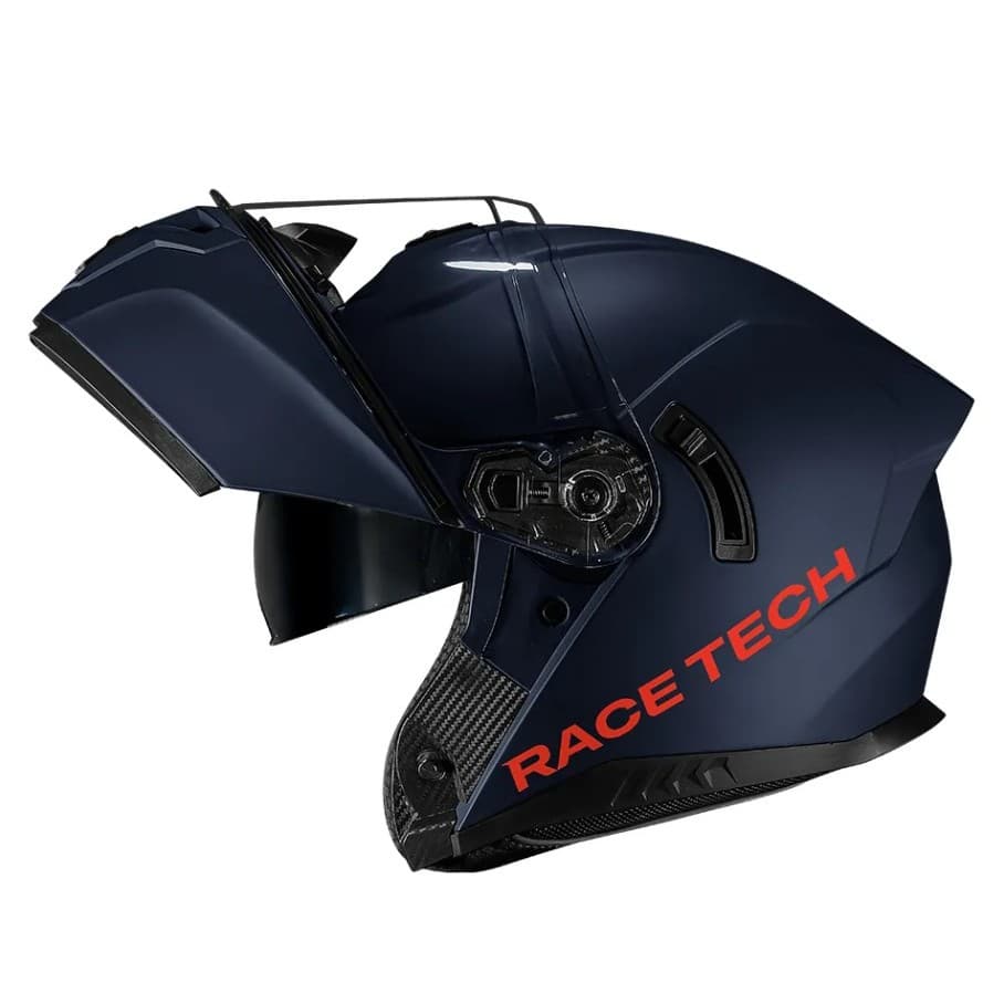 CAPACETE RACE TECH SIGNAL ARTICULADO ROBOCOP AZUL FOSCO NOVO LANÇAMENTO TOP
