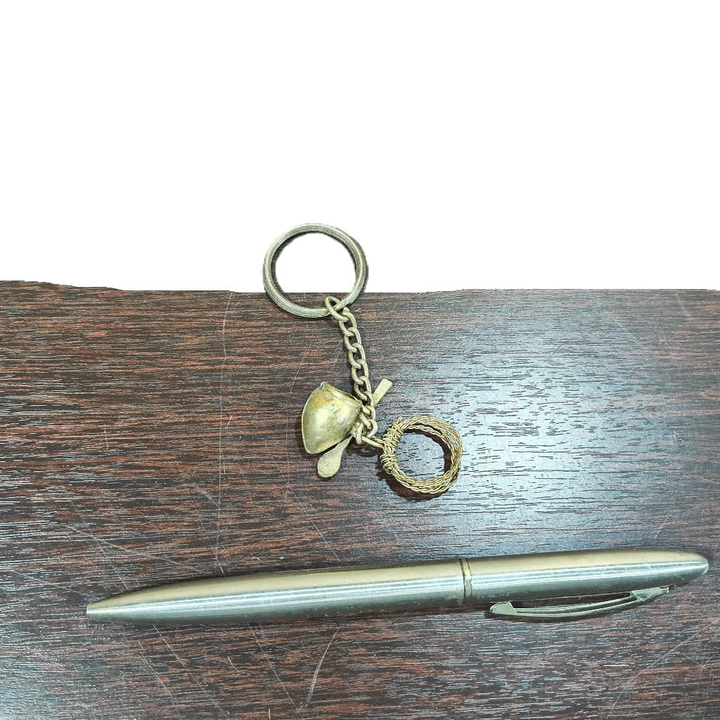 Chaveiro Antigo Colecionável Latão Chimarrão Cuia 3x2x2cm