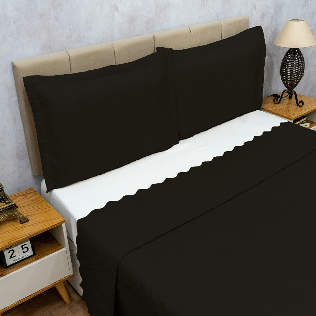 Cobre Leito Queen Camili 3 Peças Matelado Luxo