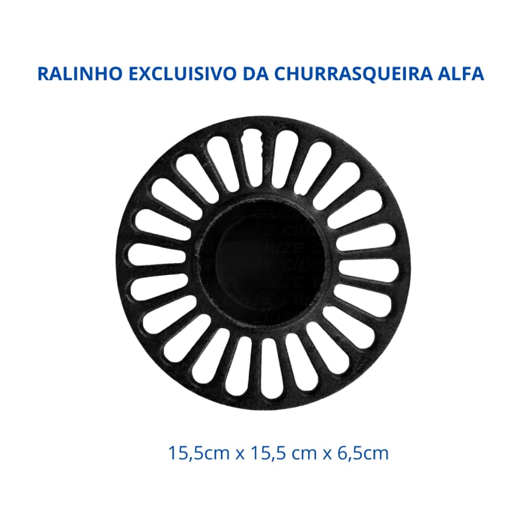 RALINHO DA GENGISKAN ALFA  (DIAMETRO TOTAL 15,5, COPINHO 6,5) CINZEIRO