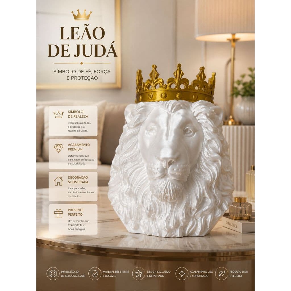 Escultura Decorativa Leão de Judá
