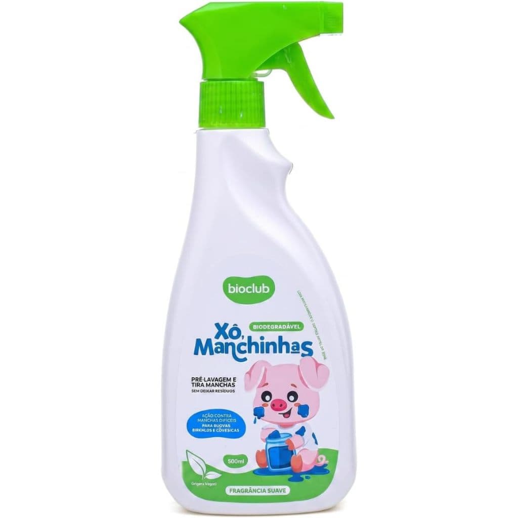Sabão Pré Lavagem e Tira Manchas "Xô Manchinhas" Infantil para roupa de bebê 500ml Bioclub