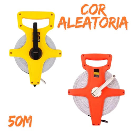 Trena De 50 Metros Fita De Fibra De Vidro Aberta 30m 50m 100m X 14mm