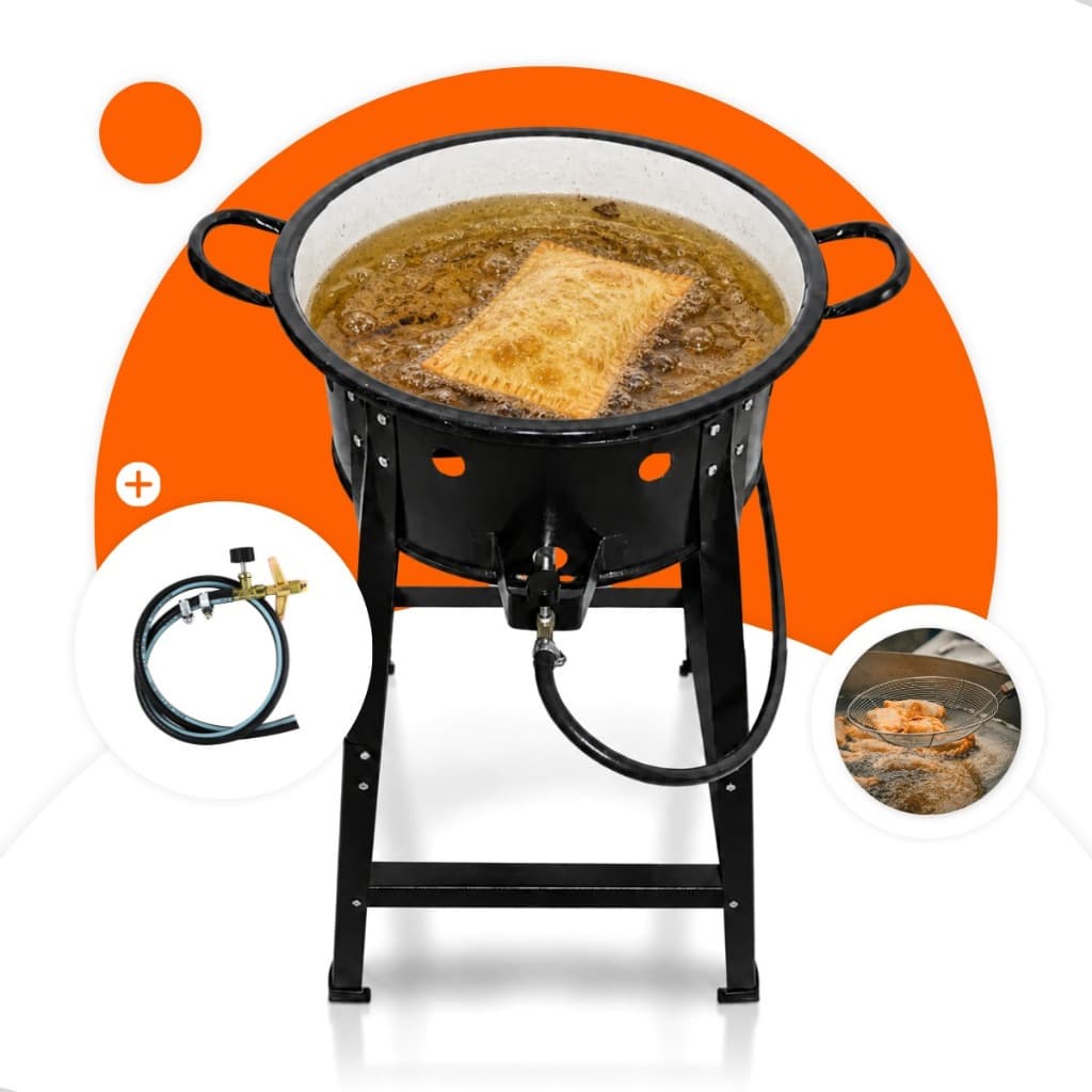 Fritadeira Industrial A Gás Tacho 14 Inox 5 Litros Cavalete