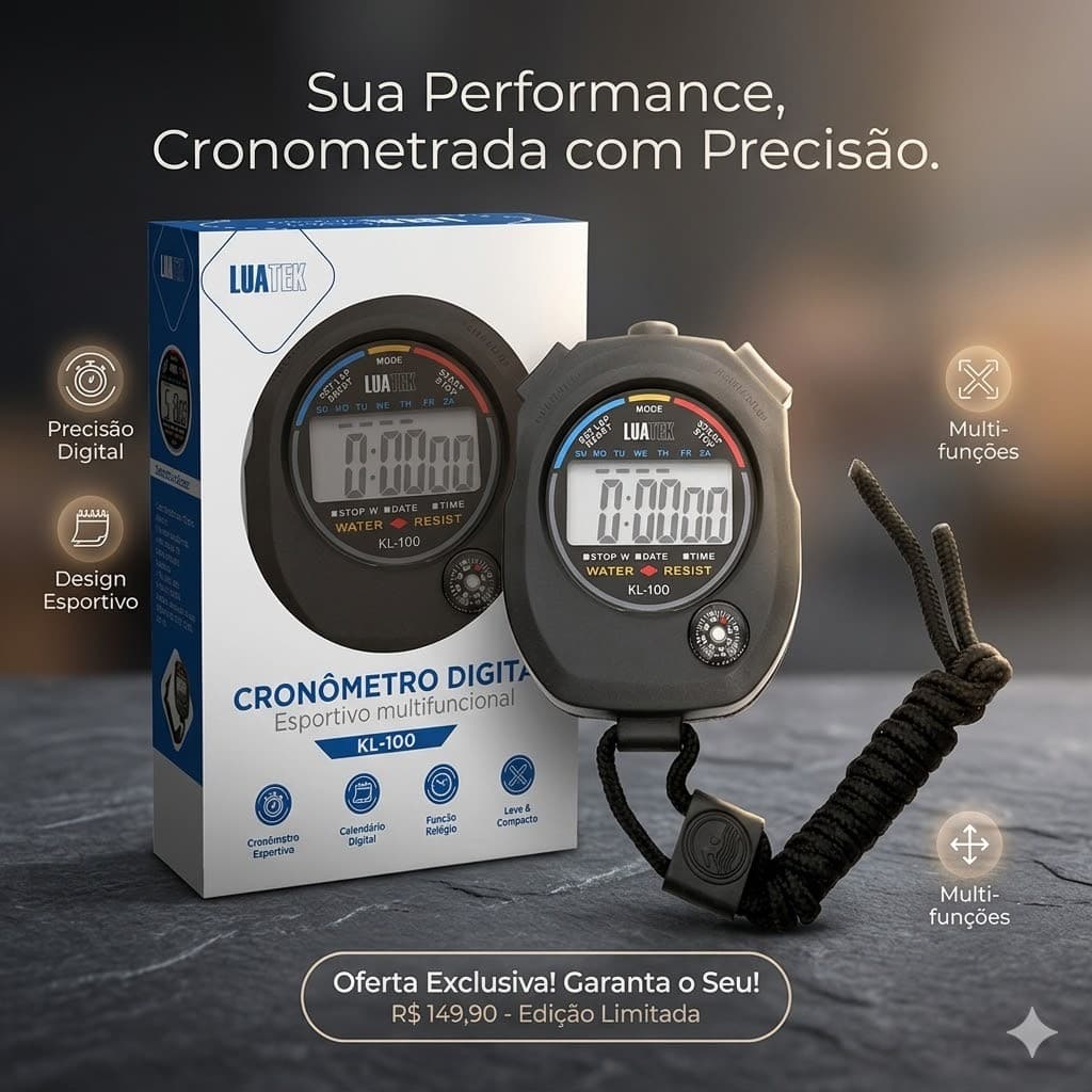 Cronômetro De Mão Digital Esportivo Profissional Com Bússola