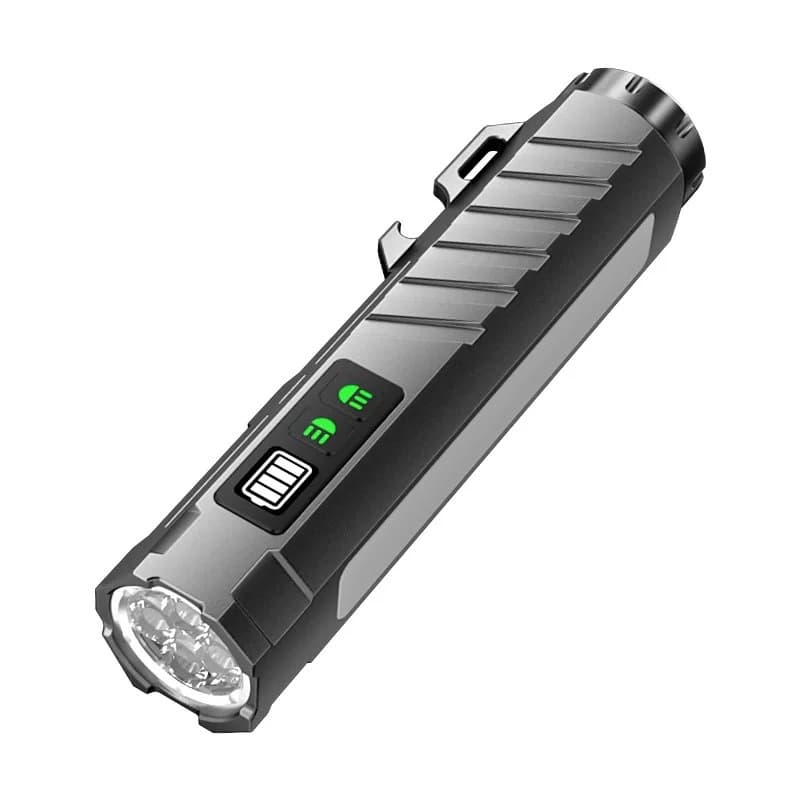 Lanterna Tática LED XTE 2000LM Recarregável IP65 c/ Laser Vermelho
