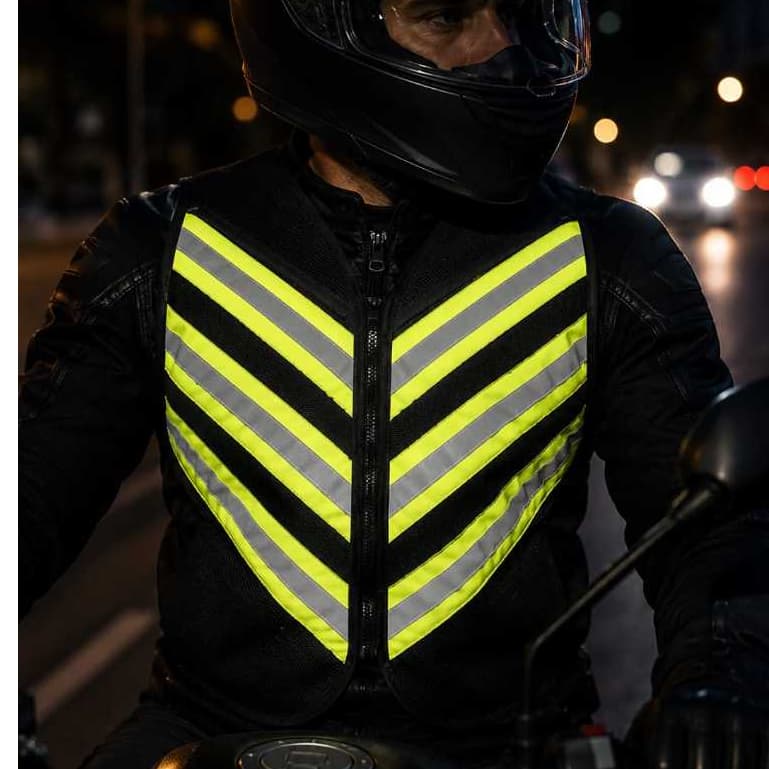 Colete com refletivo com bolsos para motoboy motoquieiro mototaxi altavisiblidade segurança