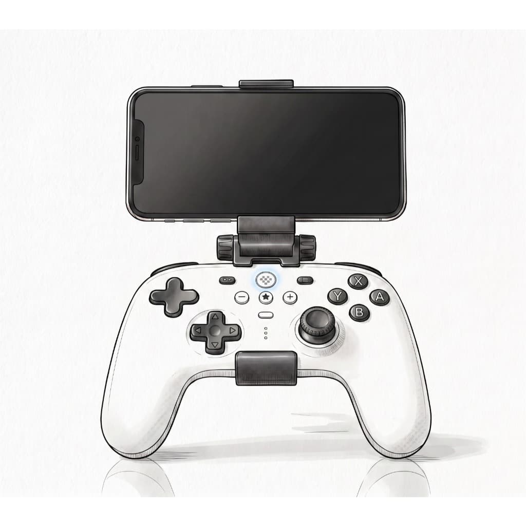 Suporte Celular Para Controle 8BitDo Ultimate Ângulo 180 Ajustável