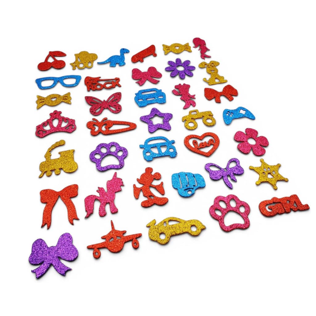 100 Adesivos Pet Coleção Raças Grandes Eva Pet Shop Banho e Tosa Laços Apliques Cães e Gatos