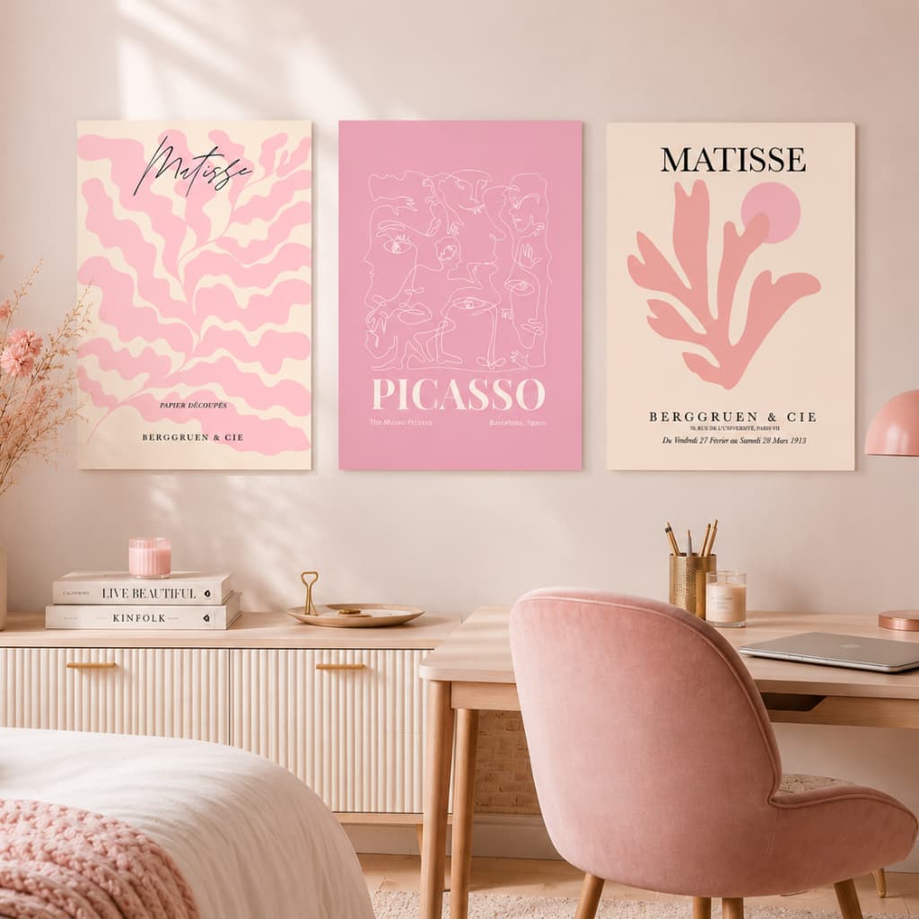 Quadros Decorativos Pinterest Matisse Picasso Rosa Para Quarto Escritório Moderno Mdf