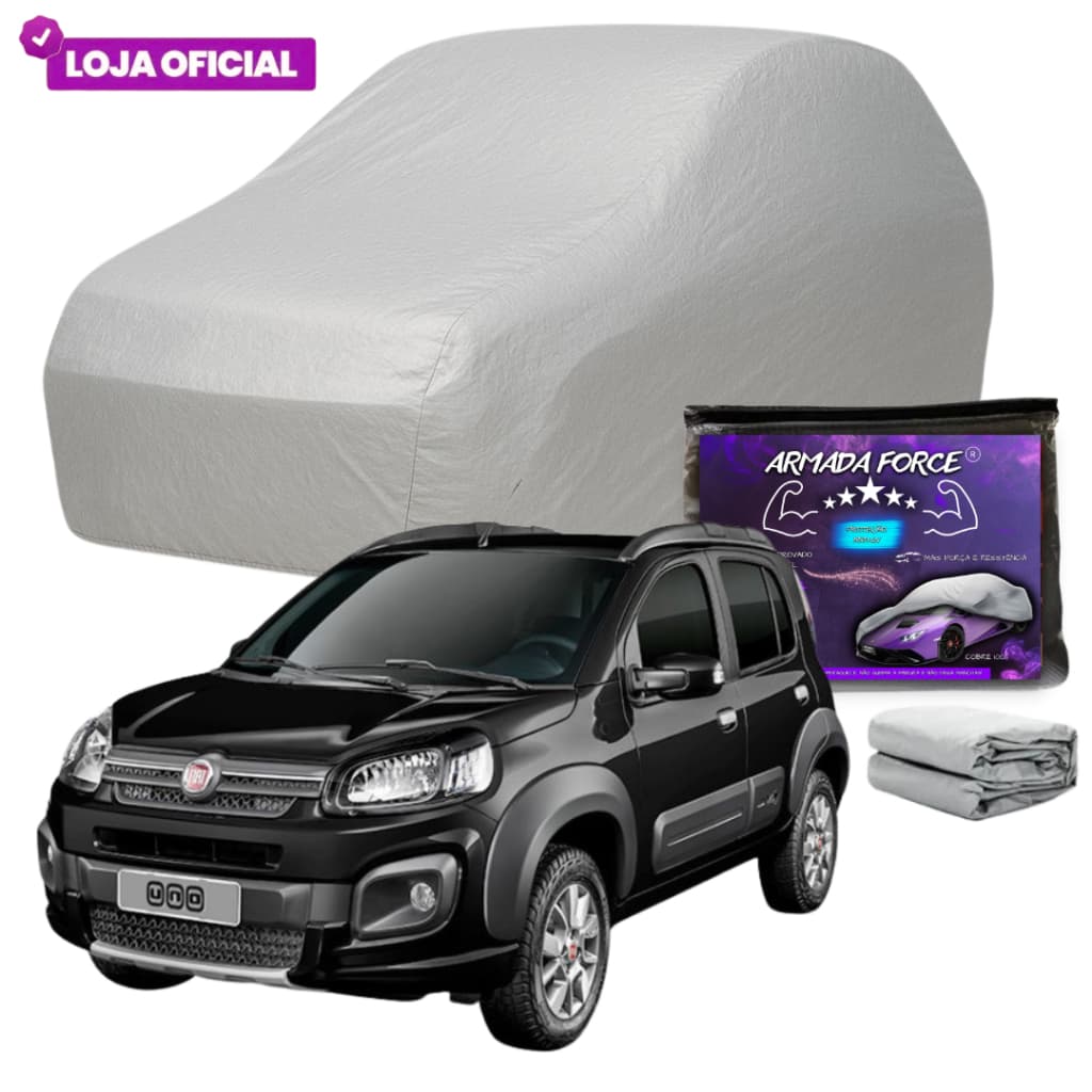 Capa Cobrir Carro Uno ARMADA FORCE Forrada Impermeável Protege Sol Chuva Poeira Proteção