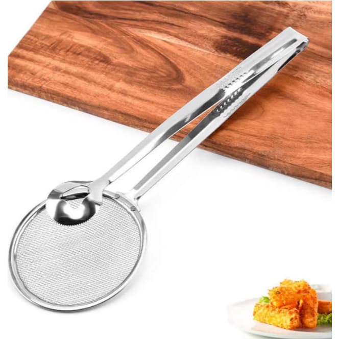 Escumadeira Para Fritura C/pegador Em Inox WL-2217